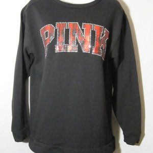 Victoria's Secret Pink Bling Holiday Plaid Sweatshirt XS